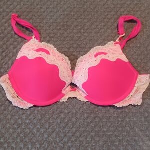 Victoria Secret Pink Lace Trim Bra
